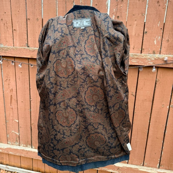 Vintage 80s Deep Navy Blue Suede Parka Jacket - Picture 11 of 12